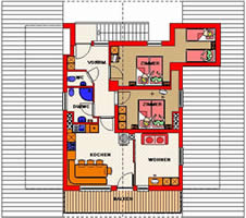 Grundriss der Ferienwohnung in Königsleiten in Österreich